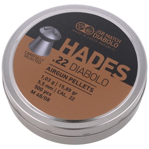 Śrut JSB Diabolo Hades 5.5mm, 500szt (546290-500) Śrut JSB Diabolo Hades 5.5mm, 500szt (546290-500)