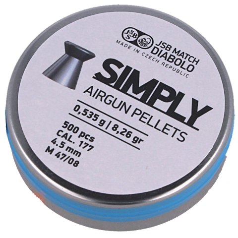 Śrut JSB Diabolo Simply 4.5mm, 0.535g (001246-500) Śrut JSB Diabolo Simply 4.5mm, 0.535g (001246-500)