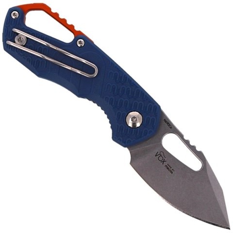 Nóż składany MKM Isonzo Clip Point Blue FRN, Stonewashed N690 by Jesper Voxnæs (MK FX03-3PBL)