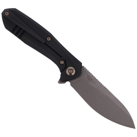 Nóż składany WE Knife Mote Black Titanium, Gray Stonewashed CPM S35VN by Ostap Hel (2005C)