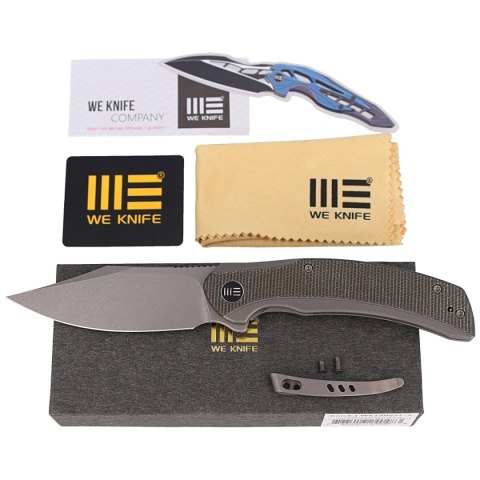 Nóż składany WE Knife Snick Gray Titanium / Dark Green Micarta, Gray Stonewashed CPM-20CV (WE19022F-5) Nóż składany WE Knife Snick Gray Titanium / Dark Green Micarta, Gray Stonewashed CPM-20CV (WE19022F-5)
