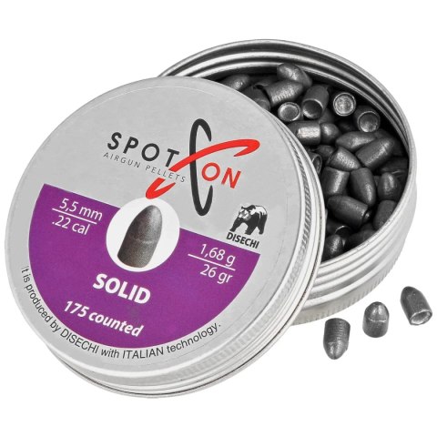Śrut Spoton Solid 5.5 mm, 175 szt. 1.68g/26.0gr Śrut Spoton Solid 5.5 mm, 175 szt. 1.68g/26.0gr