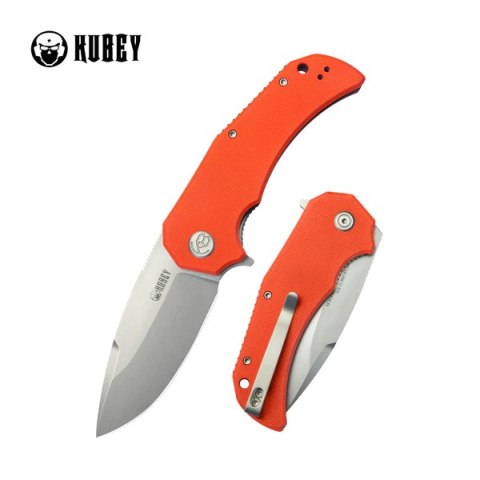 Nóż składany Kubey Bravo One Drop Point Orange G10, Bead Blasted AUS-10 by Mikkel Willumsen (KU319B) Nóż składany Kubey Bravo One Drop Point Orange G10, Bead Blasted AUS-10 by Mikkel Willumsen (KU319B)
