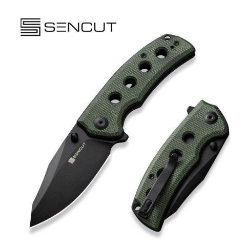 Nóż składany Sencut Excalis Green Canvas Micarta, Black 9Cr18MoV (S23068-3) Nóż składany Sencut Excalis Green Canvas Micarta, Black 9Cr18MoV (S23068-3)