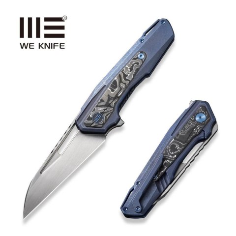 Nóż składany WE Knife Falcaria Blue Titanium/Aluminium Carbon Fiber, Hand Rubbed Satin CPM 20CV by Maciej Torbé (WE23012B-3) Nóż składany WE Knife Falcaria Blue Titanium/Aluminium Carbon Fiber, Hand Rubbed Satin CPM 20CV by Maciej Torbé (WE23012B-3)