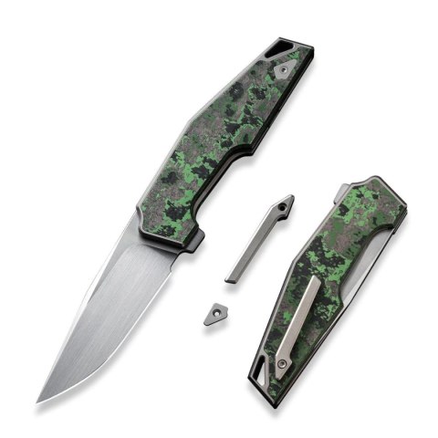 Nóż składany WE Knife OAO (One And Only) Gray Titanium/Jungle Wear Fat Carbon, Hand Rubbed Satin CPM 20CV by Tashi Bharucha (WE2 Nóż składany WE Knife OAO (One And Only) Gray Titanium/Jungle Wear Fat Carbon, Hand Rubbed Satin CPM 20CV by Tashi Bharucha (WE2
