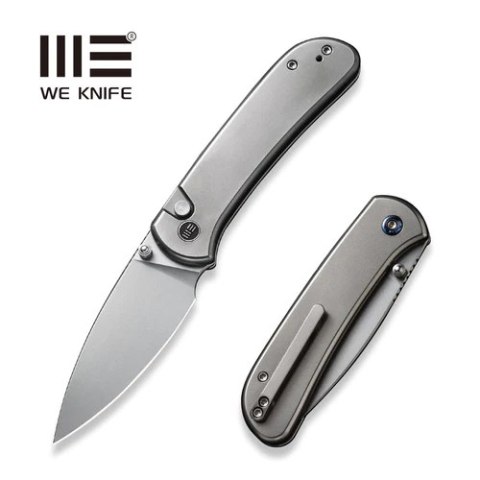 Nóż składany WE Knife Qubit Bead Blasted Titanium, Polished Bead Blasted CPM 20CV (WE22030F-2) Nóż składany WE Knife Qubit Bead Blasted Titanium, Polished Bead Blasted CPM 20CV (WE22030F-2)