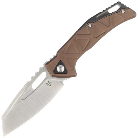Nóż składany Fox Chronos Bronze Aluminum Knife, Black HW, Satin MagnaCut by Stefan Merk (FX-552 ALBR) Nóż składany Fox Chronos Bronze Aluminum Knife, Black HW, Satin MagnaCut by Stefan Merk (FX-552 ALBR)