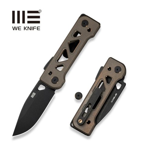 Nóż składany WE Knife Tyro Bronze/Gold Titanium, Black Stonewashed CPM 20CV by Snecx Tan (WE24001-3) Nóż składany WE Knife Tyro Bronze/Gold Titanium, Black Stonewashed CPM 20CV by Snecx Tan (WE24001-3)