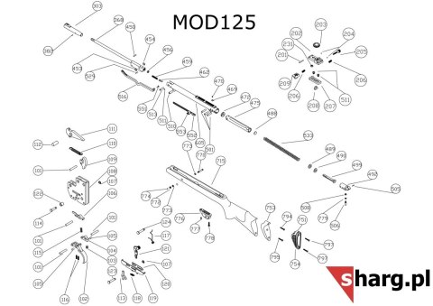 Lufa z kostką do wiatrówki Hatsan MOD 125 (368)