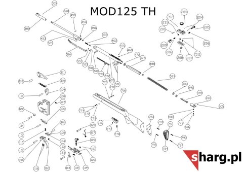 Lufa z kostką do wiatrówki Hatsan MOD 125 (368)
