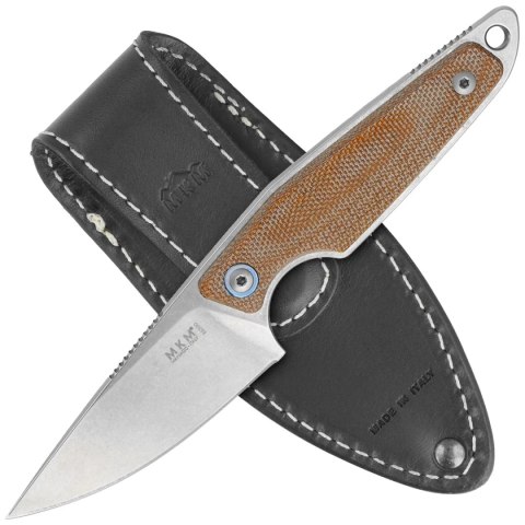 Nóż MKM Makro 1 Natural Canvas Micarta, Stonewashed by Jesper Voxnæs (MKMA01-NC) Nóż MKM Makro 1 Natural Canvas Micarta, Stonewashed by Jesper Voxnæs (MKMA01-NC)