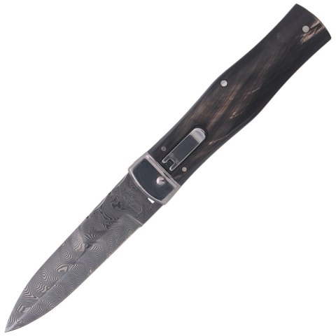 Nóż sprężynowy Mikov Predator Wildcat Buffalo Horn, Damascus PMC27 (241-DR-1/KP) Nóż sprężynowy Mikov Predator Wildcat Buffalo Horn, Damascus PMC27 (241-DR-1/KP)