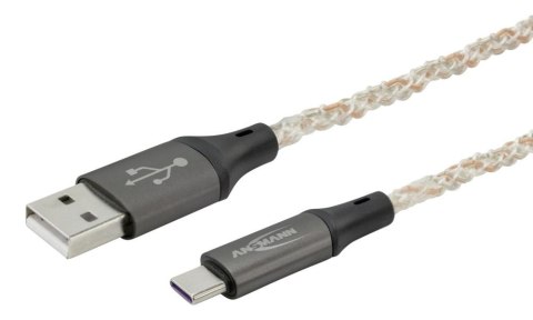 Kabel Ansmann USB-A/C z oświetleniem LED 100cm Kabel Ansmann USB-A/C z oświetleniem LED 100cm