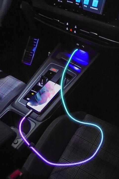 Kabel Ansmann USB-A/C z oświetleniem LED 100cm Kabel Ansmann USB-A/C z oświetleniem LED 100cm