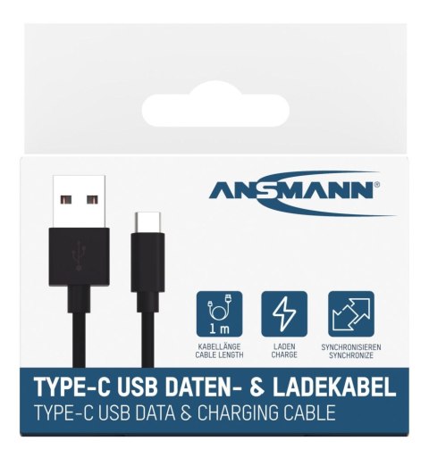Kabel Ansmann USB-C Data and Charging 100 cm Kabel Ansmann USB-C Data and Charging 100 cm