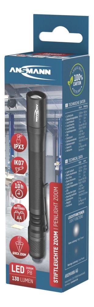 Latarka Ansmann inspekcyjna, 130 lm, 2x AAA Latarka Ansmann inspekcyjna, 130 lm, 2x AAA