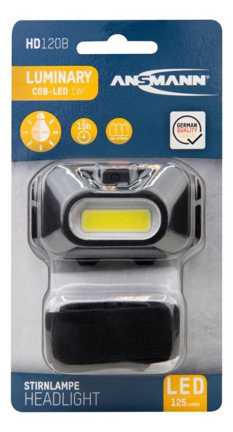 Latarka czołowa LED Ansmann HD120B, 125 lm, 3xAAA Latarka czołowa LED Ansmann HD120B, 125 lm, 3xAAA