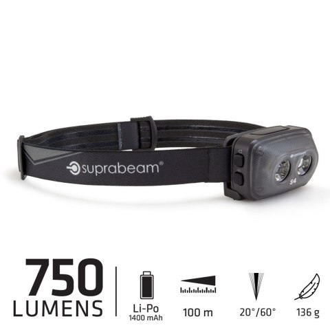 Latarka czołowa Suprabeam S4 750lm, Li-Po USB-C Latarka czołowa Suprabeam S4 750lm, Li-Po USB-C