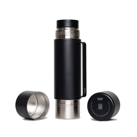 Termos MiiR z dwoma kubkami Tomo 1l Black Termos MiiR z dwoma kubkami Tomo 1l Black