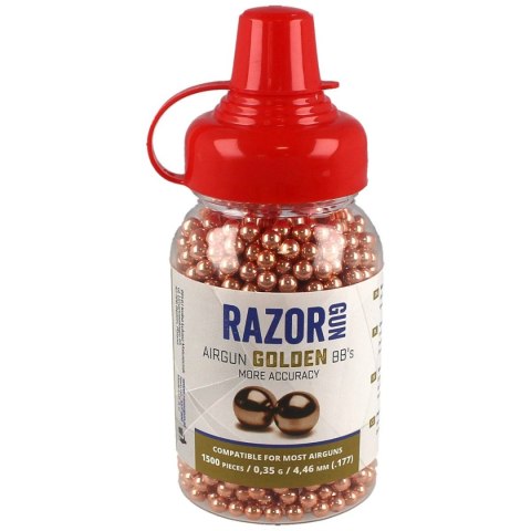 Śrut BBs RazorGun Golden 4.46mm, 1500szt (337-000) Śrut BBs RazorGun Golden 4.46mm, 1500szt (337-000)