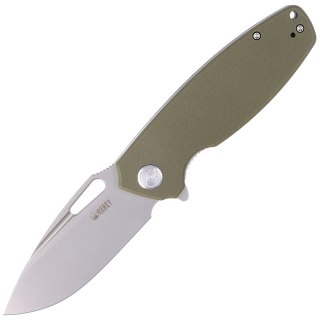 Nóż Kubey Knife Tityus, Green G10, Bead Blasted D2 (KU322B)