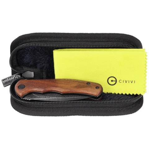 Nóż składany Civivi Mini Praxis Guibourtia Wood, Black Hand Rubbed Damascus (C18026C-DS1) Nóż składany Civivi Mini Praxis Guibourtia Wood, Black Hand Rubbed Damascus (C18026C-DS1)