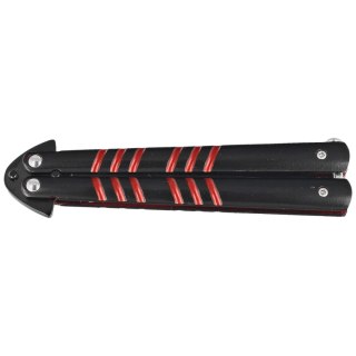Nóż motylkowy Third Decor Habitat Balisong Black/Red Stainless Steel, Black 420 (16070R)