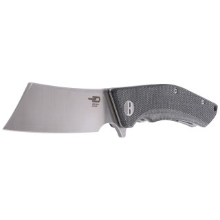 Nóż składany Bestech Cubis Black Micarta, Stonewashed/Satin D2 (BG42A)