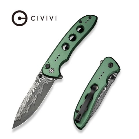 Nóż składany Civivi Hyperpulse Green Aluminium, Damascus (C23087A-DS1) Nóż składany Civivi Hyperpulse Green Aluminium, Damascus (C23087A-DS1)