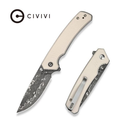 Nóż składany Civivi Merit Ivory G10, Damascus (C24012-DS1) Nóż składany Civivi Merit Ivory G10, Damascus (C24012-DS1)