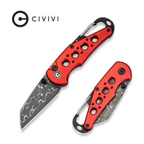 Nóż składany Civivi Pragma Red Aluminium, Damascus (C23062B-DS1) Nóż składany Civivi Pragma Red Aluminium, Damascus (C23062B-DS1)