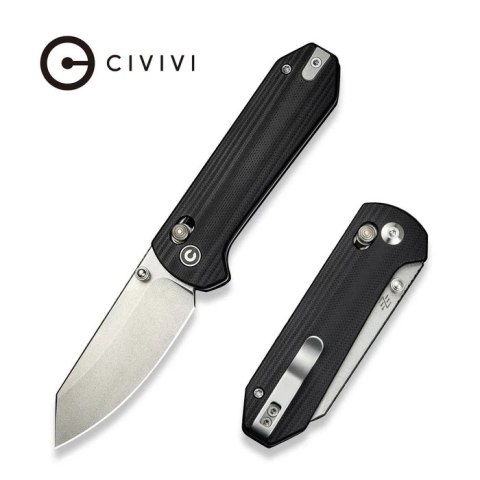 Nóż składany Civivi Yonder Black G10, Stonewashed 14C28N by Zac Whitmore (C23073-1) Nóż składany Civivi Yonder Black G10, Stonewashed 14C28N by Zac Whitmore (C23073-1)
