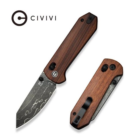 Nóż składany Civivi Yonder Guibourtia Wood, Damascus by Zac Whitmore (C23073B-DS1) Nóż składany Civivi Yonder Guibourtia Wood, Damascus by Zac Whitmore (C23073B-DS1)