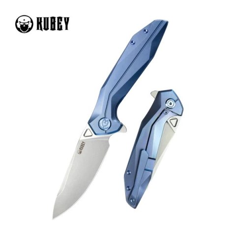 Nóż składany Kubey Nova Frame Lock Blue Titanium, Beadblasted 14C28N (KB235C) Nóż składany Kubey Nova Frame Lock Blue Titanium, Beadblasted 14C28N (KB235C)