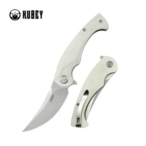 Nóż składany Kubey Scimitar White G10, Beadblasted 14C28N (KU173I) Nóż składany Kubey Scimitar White G10, Beadblasted 14C28N (KU173I)