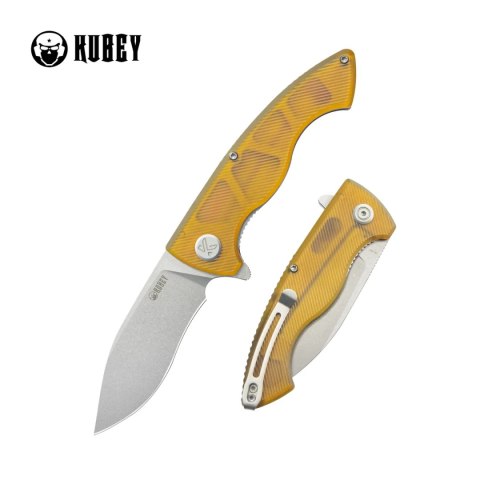 Nóż składany Kubey Timberwolf Yellow Ultem, Stonewashed 14C28N (KU208E) Nóż składany Kubey Timberwolf Yellow Ultem, Stonewashed 14C28N (KU208E)