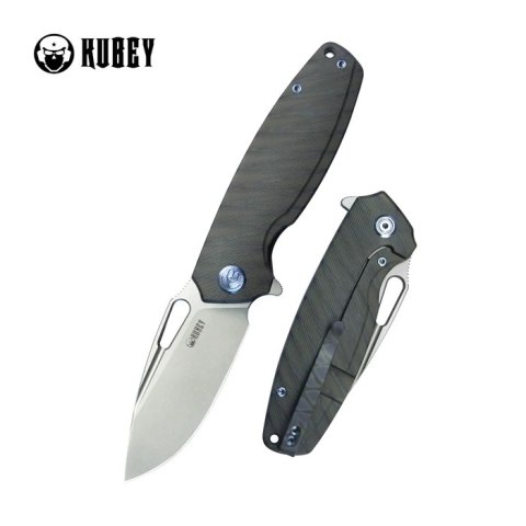 Nóż składany Kubey Tityus Flamed Titanium, Bead Blasted 14C28N (KB360E) Nóż składany Kubey Tityus Flamed Titanium, Bead Blasted 14C28N (KB360E)