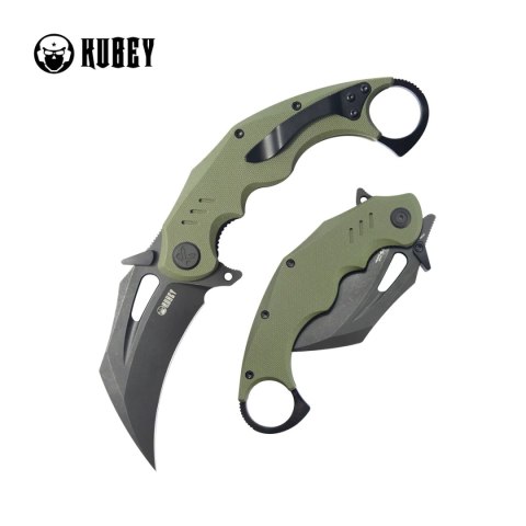 Nóż składany Kubey Wrath Green G10, Blackwashed 14C26N by MUZI Design (KU261F) Nóż składany Kubey Wrath Green G10, Blackwashed 14C26N by MUZI Design (KU261F)