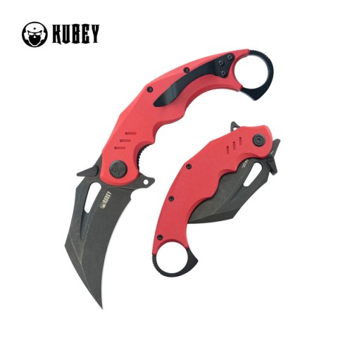 Nóż składany Kubey Wrath Red G10, Blackwashed 14C26N by MUZI Design (KU261H) Nóż składany Kubey Wrath Red G10, Blackwashed 14C26N by MUZI Design (KU261H)