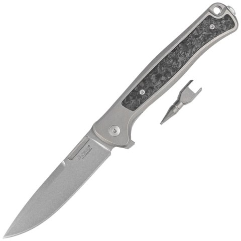 Nóż składany LionSteel Skinny Grey Titanium/Carbon Fiber, Stonewashed MagnaCut by Molletta (SK01 GY) Nóż składany LionSteel Skinny Grey Titanium/Carbon Fiber, Stonewashed MagnaCut by Molletta (SK01 GY)