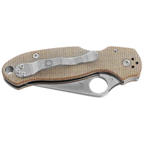 Nóż składany Spyderco Para 3 Brown Canvas Micarta, Satin Cru-Wear by Sal i Eric Glesser (C223MPCW) Nóż składany Spyderco Para 3 Brown Canvas Micarta, Satin Cru-Wear by Sal i Eric Glesser (C223MPCW)
