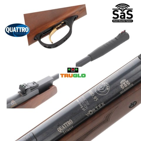 Wiatrówka Hatsan 95 Vortex, sprężyna gazowa 5.5 mm Wiatrówka Hatsan 95 Vortex, sprężyna gazowa 5.5 mm