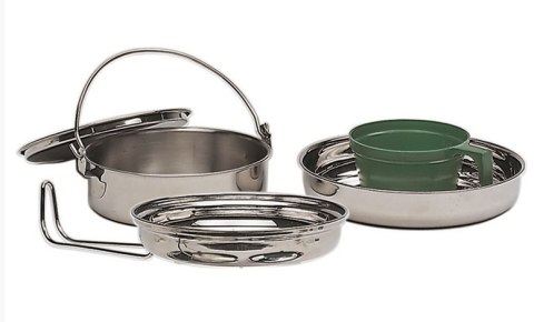 Zestaw biwakowy Mil-Tec Stainless Steel, 5 elementów (14646000) Zestaw biwakowy Mil-Tec Stainless Steel, 5 elementów (14646000)