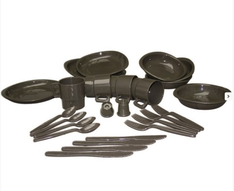 Zestaw naczyń turystycznych Mil-Tec 26 szt., Olive (14687000) Zestaw naczyń turystycznych Mil-Tec 26 szt., Olive (14687000)