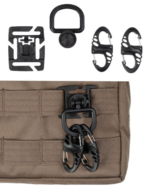 Zestaw uchwytów Mil-Tec Ultimate Tactical do systemu MOLLE, czarny (13457602) Zestaw uchwytów Mil-Tec Ultimate Tactical do systemu MOLLE, czarny (13457602)