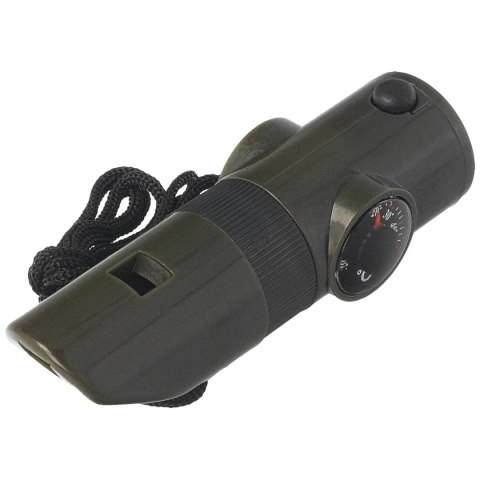 Gwizdek survivalowy Mil-Tec 6w1, Olive (16328401) Gwizdek survivalowy Mil-Tec 6w1, Olive (16328401)