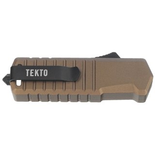 Nóż automatyczny OTF Tekto A2 Badger Mini T/E Desert Aluminium, Black D2