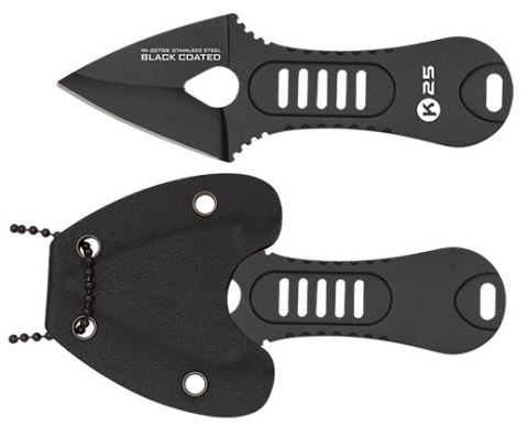 Nóż na szyję K25 32759 Black Titanium 7Cr17Mov