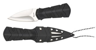 Nóż na szyję Martinez Albainox Black Polypropylene/Fiberglass, Satin 3Cr13Mov (32648)